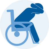 Person doing Lock Cover and Hold in a wheelchair