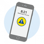Phone receiving an Emergency Mobile Alert